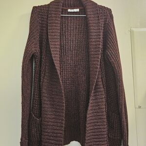 Reitmans Deep Burgandy Knit Cardigan